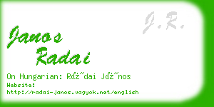 janos radai business card